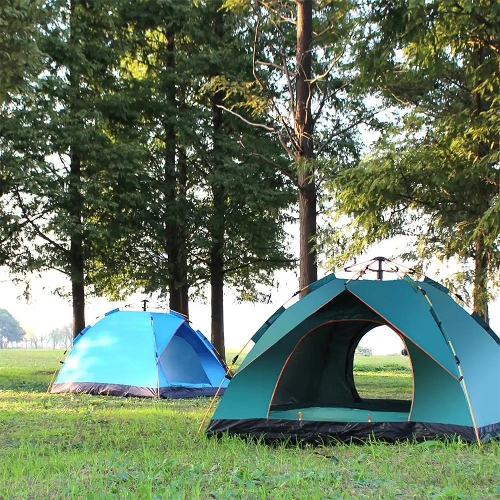 Tente automatique 2 places, imperméable avec toit, abri plage et pêche, ouverture rapide