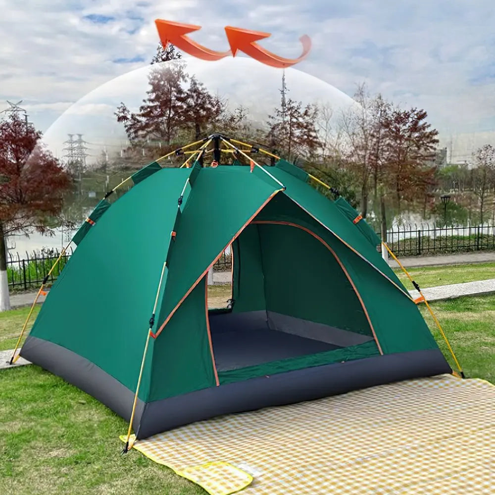 Tente automatique 2 places, imperméable avec toit, abri plage et pêche, ouverture rapide